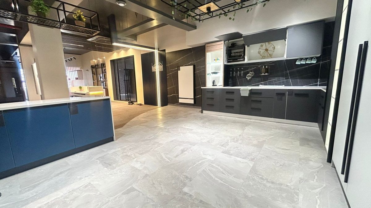 Dark blue modular kitchen Tezpur